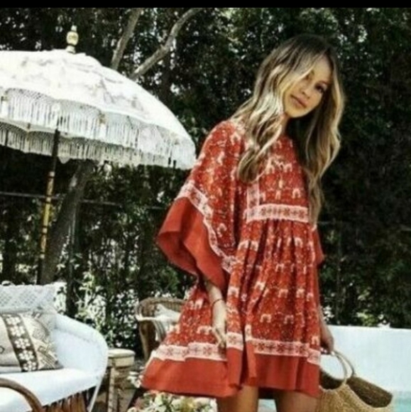 🙂New Boho Vintage Floral Summer Gypsy Tunic Dress - Picture 3 of 4